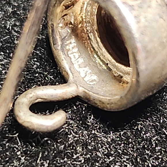 Sterling Silver and Rhodochrosite Stone Earrings - Picture 4 of 6